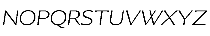 Collier Sans Extra Wide Extra Thin Italic Font UPPERCASE