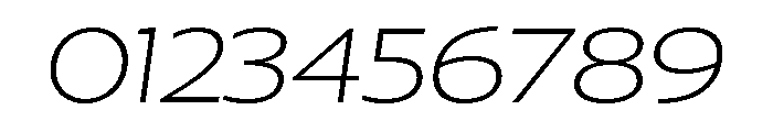 Collier Sans Extra Wide Hairline Italic Font OTHER CHARS