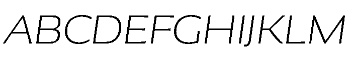 Collier Sans Extra Wide Hairline Italic Font UPPERCASE