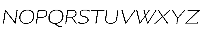 Collier Sans Extra Wide Hairline Italic Font UPPERCASE