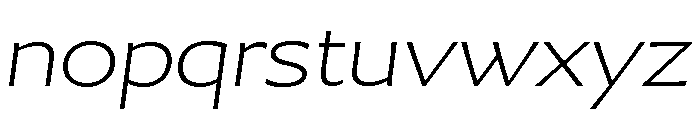 Collier Sans Extra Wide Hairline Italic Font LOWERCASE