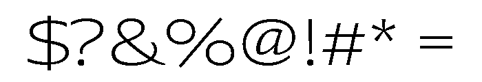 Collier Sans Extra Wide Hairline Font OTHER CHARS