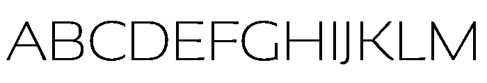 Collier Sans Extra Wide Hairline Font UPPERCASE