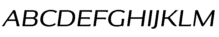 Collier Sans Extra Wide Light Italic Font UPPERCASE