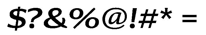 Collier Sans Extra Wide Regular Italic Font OTHER CHARS