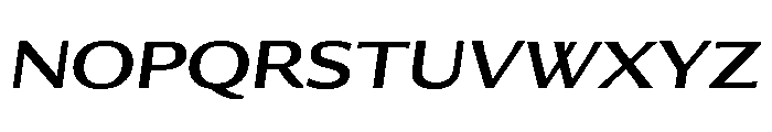 Collier Sans Extra Wide Regular Italic Font UPPERCASE