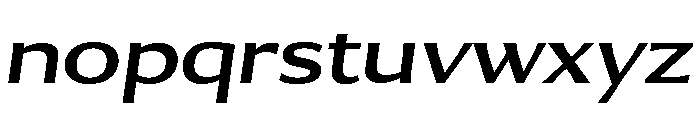 Collier Sans Extra Wide Regular Italic Font LOWERCASE