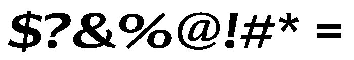 Collier Sans Extra Wide Semi Bold Italic Font OTHER CHARS