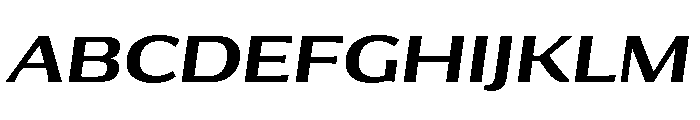 Collier Sans Extra Wide Semi Bold Italic Font UPPERCASE