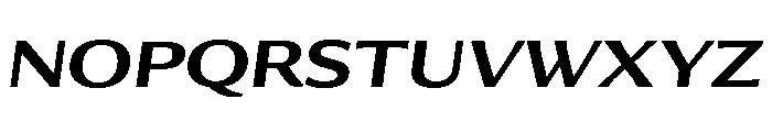 Collier Sans Extra Wide Semi Bold Italic Font UPPERCASE