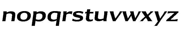Collier Sans Extra Wide Semi Bold Italic Font LOWERCASE