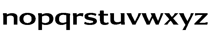 Collier Sans Extra Wide Semi Bold Font LOWERCASE