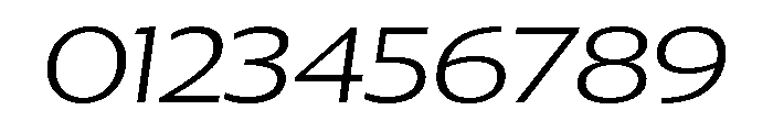 Collier Sans Extra Wide Thin Italic Font OTHER CHARS