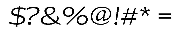 Collier Sans Extra Wide Thin Italic Font OTHER CHARS
