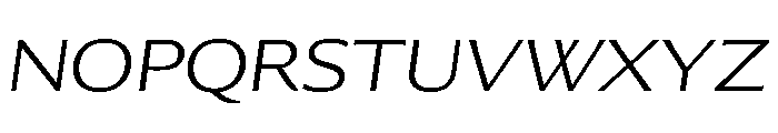 Collier Sans Extra Wide Thin Italic Font UPPERCASE