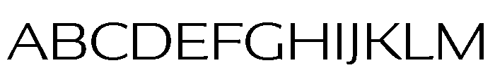 Collier Sans Extra Wide Thin Font UPPERCASE