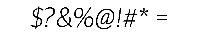 Collier Sans Hairline Italic Font OTHER CHARS