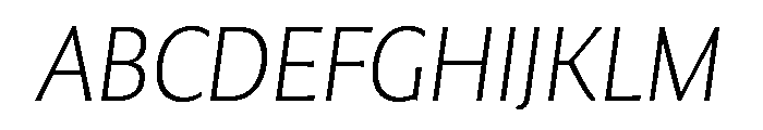 Collier Sans Hairline Italic Font UPPERCASE