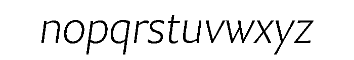 Collier Sans Hairline Italic Font LOWERCASE