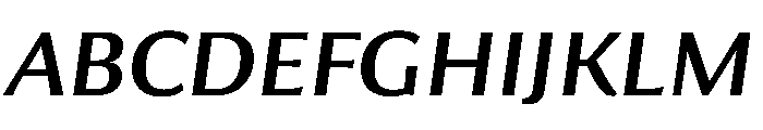 Collier Sans Italic Font UPPERCASE