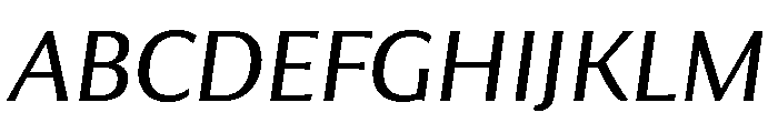 Collier Sans Light Italic Font UPPERCASE