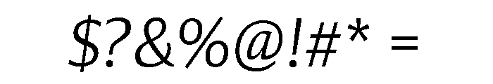 Collier Sans Thin Italic Font OTHER CHARS
