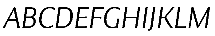 Collier Sans Thin Italic Font UPPERCASE