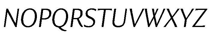 Collier Sans Thin Italic Font UPPERCASE