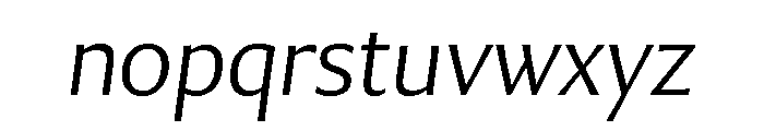Collier Sans Thin Italic Font LOWERCASE