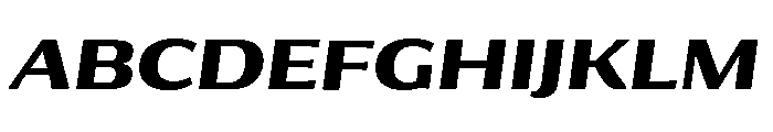 Collier Sans Wide Bold Italic Font UPPERCASE