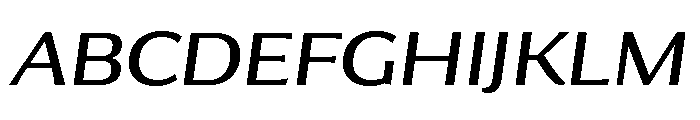 Collier Sans Wide Book Italic Font UPPERCASE