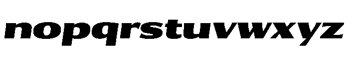 Collier Sans Wide Extra Black Italic Font LOWERCASE