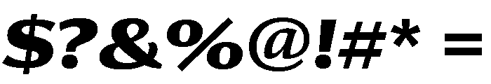 Collier Sans Wide Extra Bold Italic Font OTHER CHARS