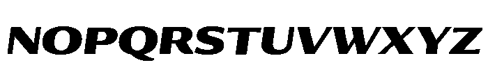 Collier Sans Wide Extra Bold Italic Font UPPERCASE