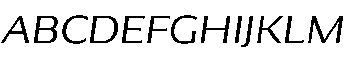 Collier Sans Wide Extra Light Italic Font UPPERCASE