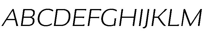 Collier Sans Wide Extra Thin Italic Font UPPERCASE