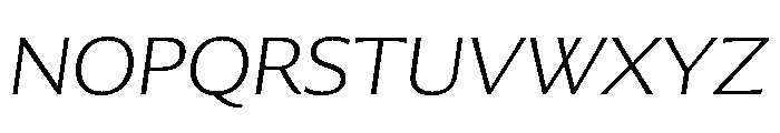 Collier Sans Wide Extra Thin Italic Font UPPERCASE