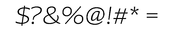 Collier Sans Wide Hairline Italic Font OTHER CHARS
