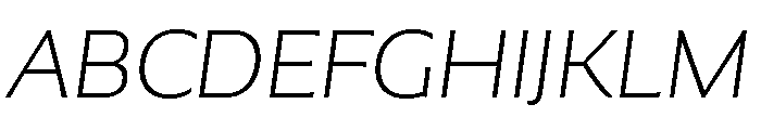 Collier Sans Wide Hairline Italic Font UPPERCASE
