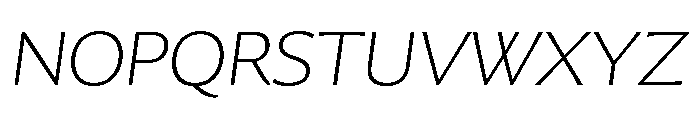 Collier Sans Wide Hairline Italic Font UPPERCASE