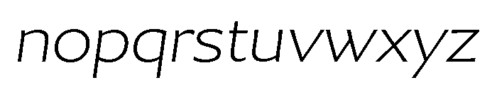 Collier Sans Wide Hairline Italic Font LOWERCASE