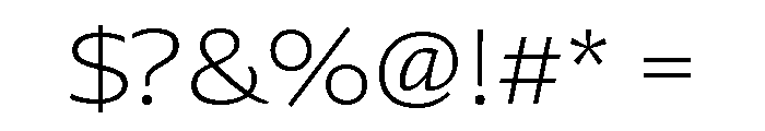 Collier Sans Wide Hairline Font OTHER CHARS