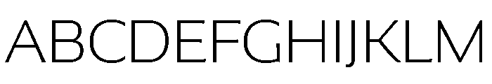 Collier Sans Wide Hairline Font UPPERCASE