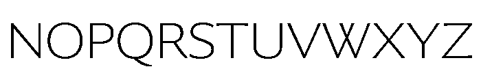 Collier Sans Wide Hairline Font UPPERCASE