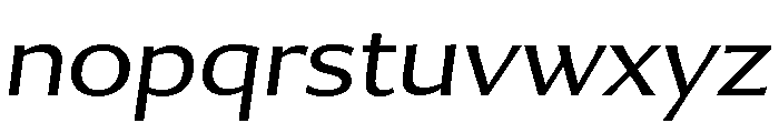 Collier Sans Wide Light Italic Font LOWERCASE