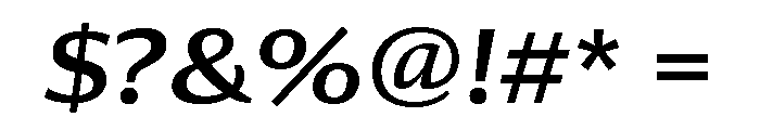 Collier Sans Wide Regular Italic Font OTHER CHARS