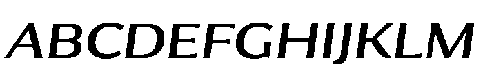 Collier Sans Wide Regular Italic Font UPPERCASE