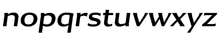 Collier Sans Wide Regular Italic Font LOWERCASE