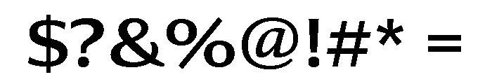 Collier Sans Wide Regular Font OTHER CHARS