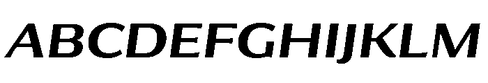 Collier Sans Wide Semi Bold Italic Font UPPERCASE
